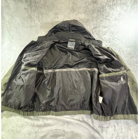 Pacific Trail Jacket Mens Large Green Full Zip Pockets Hooded Hidden Hood Vented - Picture 7 of 16